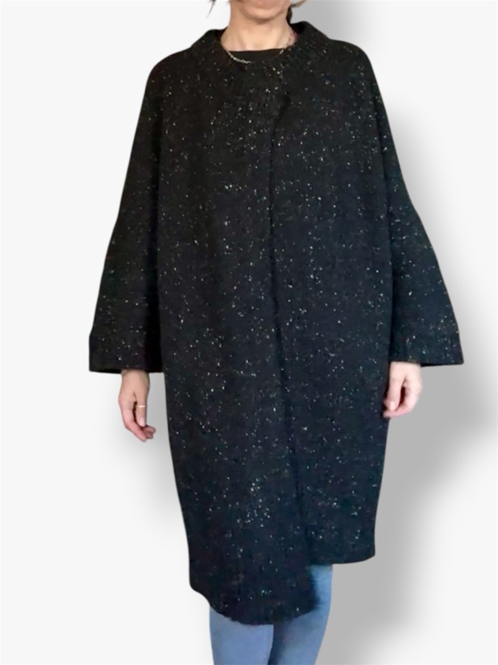 Toast Knitted Tweed Wool Cardigan Coat